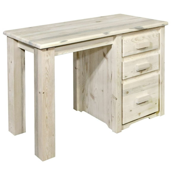 Homestead Collection Office Desk, Clear Lacquer Finish