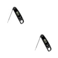 thumbnail image 2 of Kenally Termómetro de cocina plegable de acero inoxidable Carne Barbacoa Medidor digital de temperatura de alimentos Aceite para freír Hornear Gadget Negro 2piezas Kenally CBP493070, 2 of 5