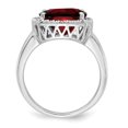 thumbnail image 2 of Auriga Fine Jewelry 14K White Gold Garnet and Diamond Ring for Women Size 7, 2 of 6