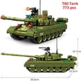 thumbnail image 4 of Tanque militar T14 T80, avión F22 F35 Cruiser, modelo de bloques de construcción WW2 Scud, vehículo del ejército, juguetes de construcción, regalos, 2023, 4 of 4