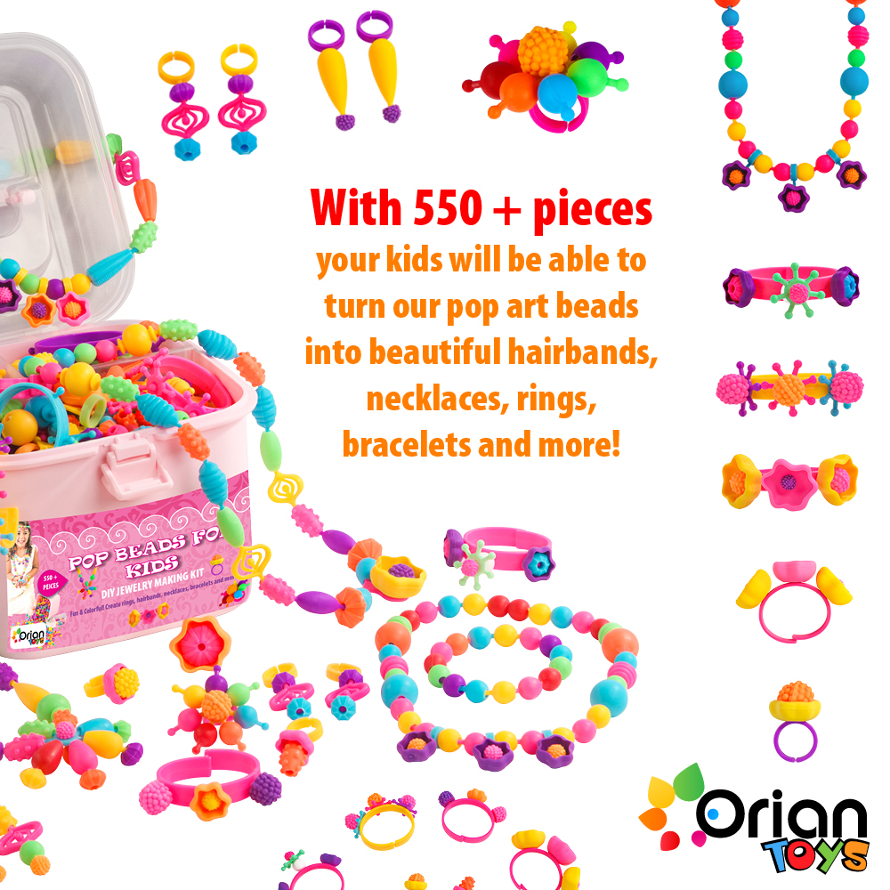 Orian Pop Beads Jewelry Making Kit with Unicorn Bag photo 8