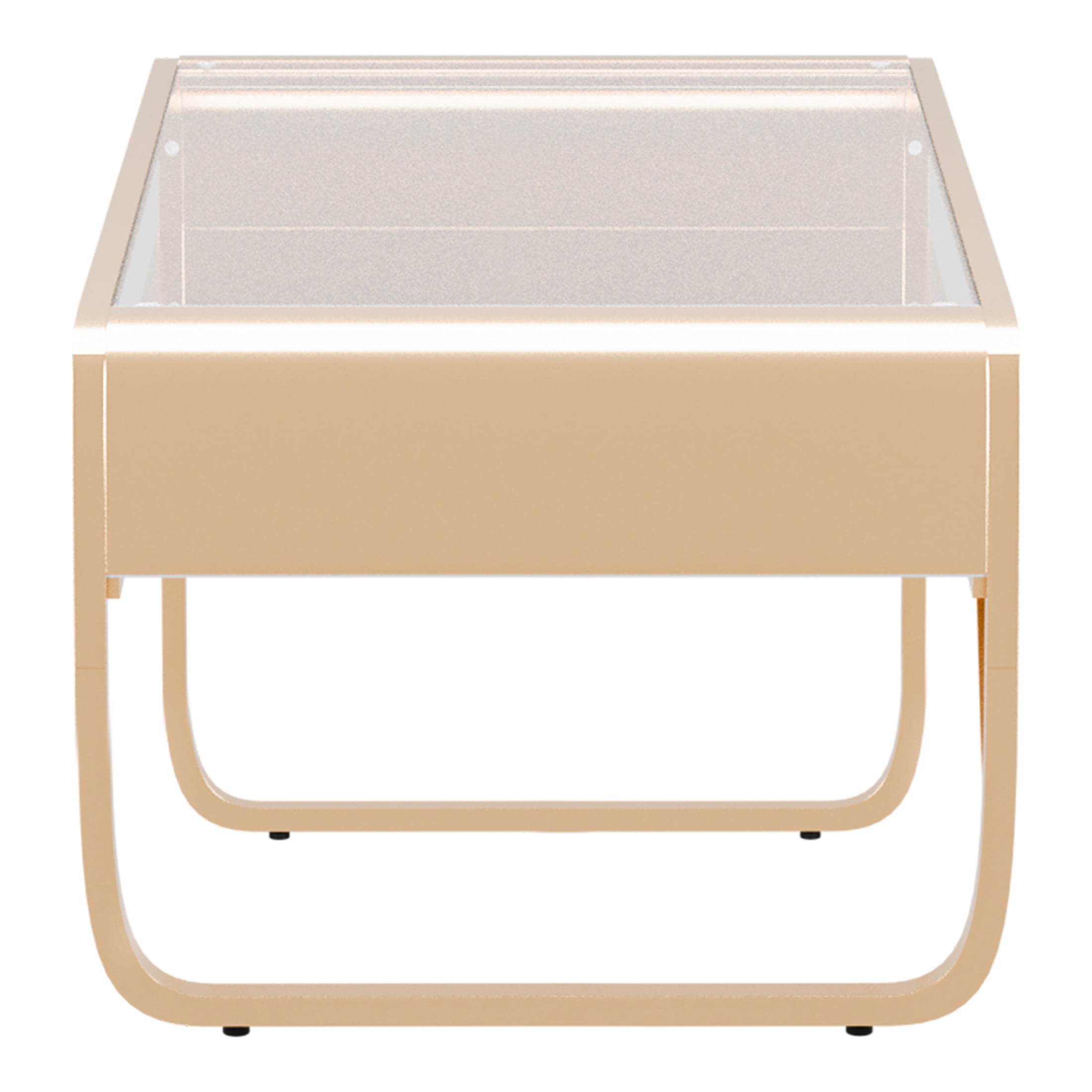 Furniture of America Twila Glass Top Coffee Table, Gold