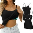 thumbnail image 1 of ORUYROP Débardeurs en Coton avec Bretelles Spaghetti Réglables Couche Cami Col Rond S - 5X, 1 of 7