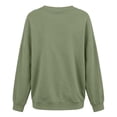 thumbnail image 7 of Womens Sweatshirt Sawvnm Women's Fashionable Casual Long-sleeved Pocket V-neck Capless Sweater Top Army Green XL, 7 of 7