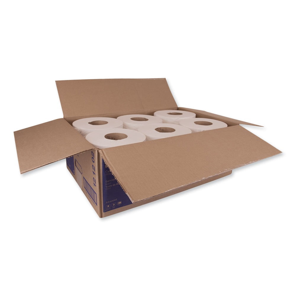 Tork Molnlycke 121202 Soft Centerfeed Hand Towel, 7.8 in Dia x 599.83 ft L x 8-1/4 in W Roll, 610, Recycled Fiber/Paper