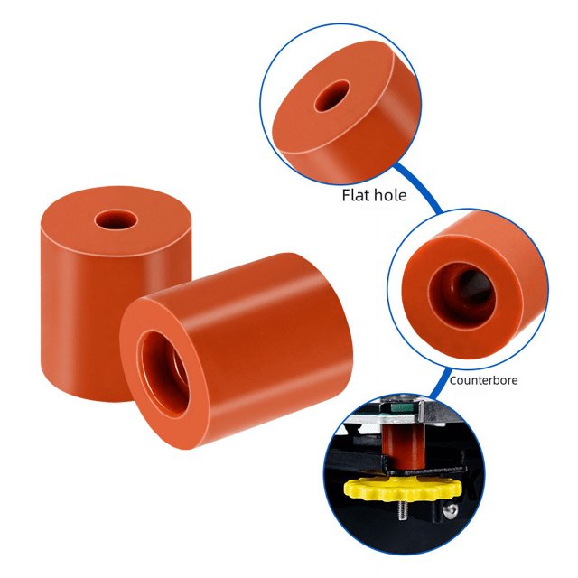 Accesorios para impresora 3D Plataforma de columna niveladora de cama caliente de silicona Dispositivo nivelador de amortiguador de silicona resistente al desgaste en lugar de resorte