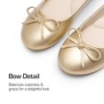 thumbnail image 2 of Zapatos de Vestir para Niña DREAM PAIRS Bailarinas Doradas con Moño Talla 3, 2 of 6