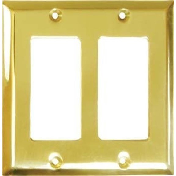 Deltana SWP4741U19 Modern Architectural 4.5" W 2 Gang Gfi Double Rocker Switch Plate -