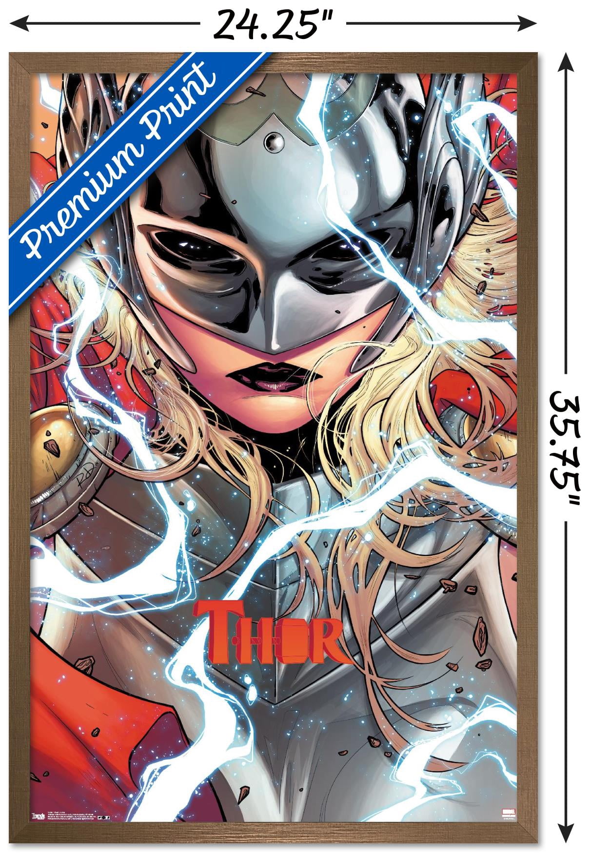 Marvel Comics - Thor - Jane Wall Poster, 22.375" x 34", Framed