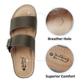 thumbnail image 2 of Hawkwell Women's Open Toe Walking Sandals Comfortable Adjustable Buckle Strap Dress Casual Slip On Wedge Slides Sandal, 2 of 6