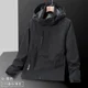 thumbnail image 3 of Chaqueta cortavientos ligera e informal para hombre, impermeable, con capucha, para trabajo, deportes, para primavera y otoño, abrigo unisex para acampar y viajar, 3 of 5