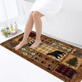 thumbnail image 3 of Bear Bathroom Rugs, Farmhouse Country Antique Deer Moose Forest Vintage Wood Decor Non Slip Bath Mats,Hunting Camping Bath Rug Sets for Bathroom Bedroom Kitchen Outdoor Indoor 17X29 Inch, Brown, 3 of 5