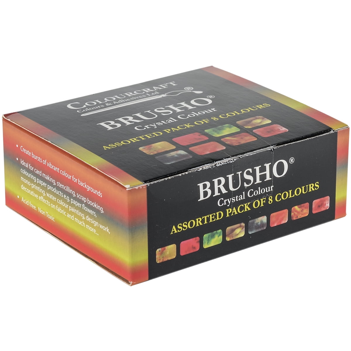 Brusho Crystal Colours Set 8/Pkg-Assorted Colors