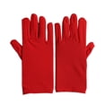 thumbnail image 1 of Inteprter Guantes de LICRA para mujer, ropa de mano elástica corta, acogedora, ropa de Cosplay, adornos de conducción para cena, finos para fiesta Suministros térmicos Rojo Inteprter HA061226-01, 1 of 6