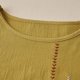 thumbnail image 5 of TaTaai Women's Crew Neck Short Sleeve Linen Embroidered Vintage Loose Casual Tops Soft Lightweight Stylish Blouses for Daily Street Office Outfits Gift, 5 of 6