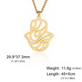 thumbnail image 7 of EUEAVAN Gold Abstract Palm Pendant Necklace Stainless Steel Jewelry, 7 of 7