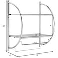 thumbnail image 3 of Costway 2 Tier Wall Mount Shower Organizer Toilet Bathroom Storage Rack Holder Towel Bar, 3 of 8