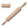 thumbnail image 1 of Rolling Pin Creative Wooden Reusable Non Stick Dough Roller Baking Roller, 1 of 7