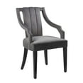 thumbnail image 3 of Side Dining Chair, Set of 2, Grey Gray, Velvet, Kitchen Cafe Bistro Hospitality Restaurant, Modern Contemporary Boutique HB33421, 3 of 8