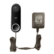 OhmKat Video Doorbell Power Supply - Compatible with Nest Hello - No Existing Wiring Required - Transformer, Adapter, Power Kit & Supply All In One (Black)