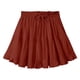 thumbnail image 5 of Falda lisa con cordones para mujer, falda de cintura alta, falda plisada con volantes, 5 of 7