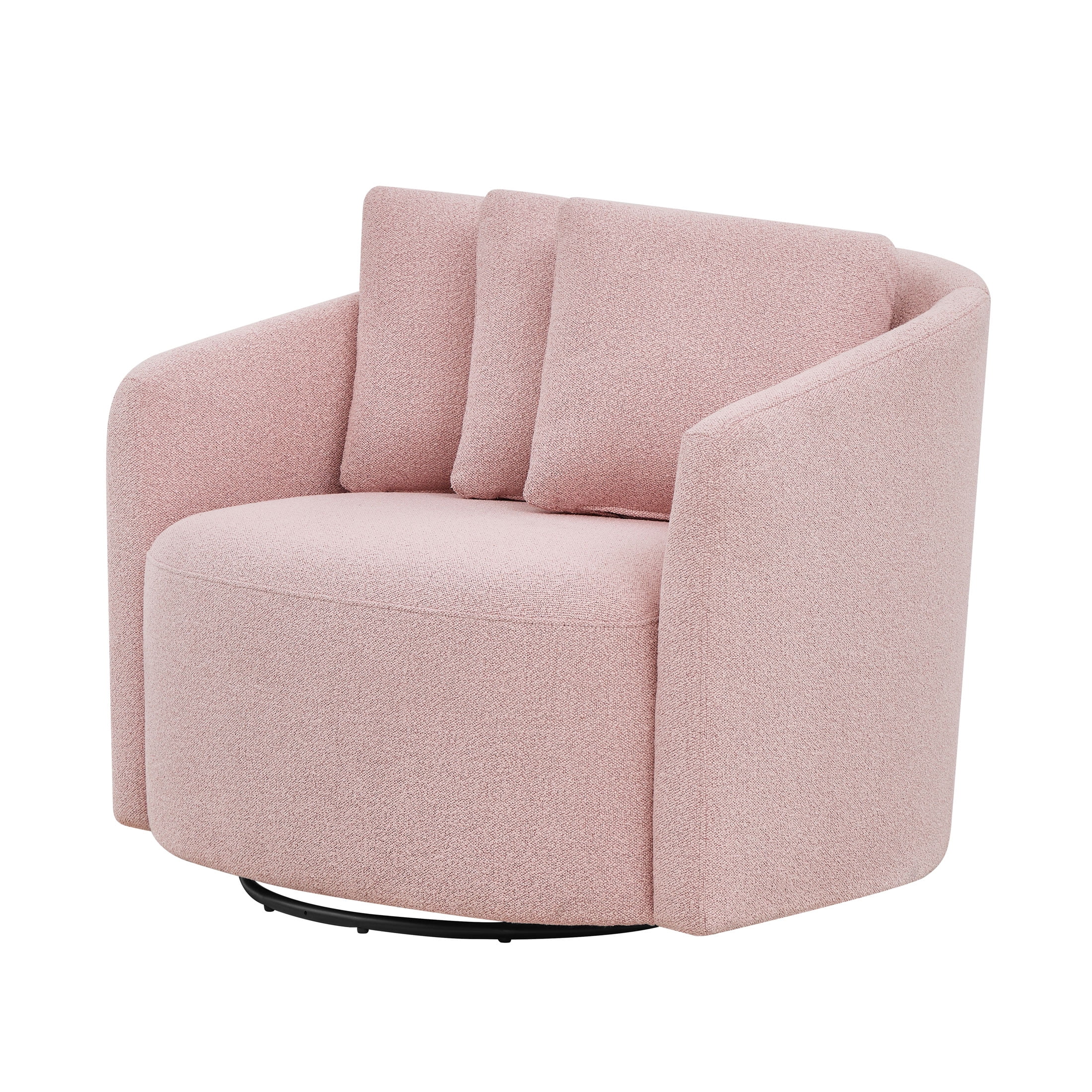 Beautiful Drew Accent Chair by Drew Barrymore, Pink Blush Boucle