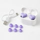 thumbnail image 2 of Auriculares inalámbricos con forma de corazón, cancelación de ruido inalámbrico intrauditivo, púrpura, 2 of 4
