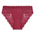thumbnail image 2 of WRKEKC Panties for Women Half Lace Half Cotton Patchwork Semi Sheer Triangle Breathable Bikini Underwear Soft Wear, 2 of 3