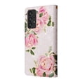 thumbnail image 7 of Nalacover Wallet Case for Samsung Galaxy A33 5G, Bling Flower Pattern PU Leather Wrist Strap Handbag Magnetic Clasp Flip Cover with Kickstand Card Slots Holder Soft TPU Shockproof Case,Rose Flower, 7 of 7