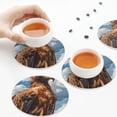 thumbnail image 5 of Disketp Blue Sky White Cloud Eagle Funny Coasters,6 Pcs Leather Coasters with Holder, Perfect Housewarming Hostess Gifts,Protect Furniture from Water Marks Scratch and Damage, 5 of 5