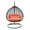 Orange, variant on LeisureMod Hanging Swing Chair Two-Person Seater Egg Chair Black Frame in Teardrop Design with Armrest Removable Zippered Washable Polyester Cushion Cover for Indoor and Patio Recluse Collection