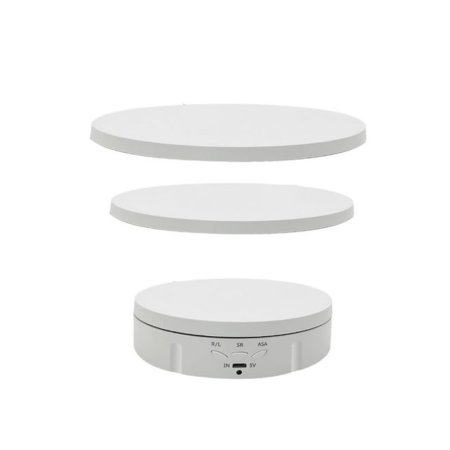 3 Speeds Electric Rotating Visualizer 360° Turntable Regulation USB Charge Display Stand For Video Shooting Prop Jewelry Shoes ,Quiet and Smooth