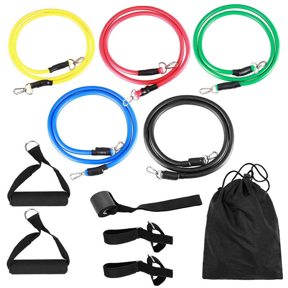 Resistance Bands Set (11pcs) Exercise Bands with Door Anchor Handles