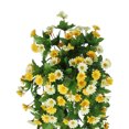 thumbnail image 4 of Moyic Margarita artificial Flor de seda Wisteria Ivy Vine Boda Balcón Decoración Decoración amarillo Moyic JJ18308-02, 4 of 6
