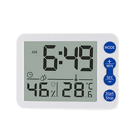 

Chueow New Multifunctional Indoor Temperature And Humidity Meter Clock C-reativity Kitchen Supplies