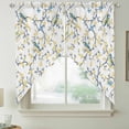 thumbnail image 2 of Yellow Spring Floral Swag Valances for Windows, Kitchen Window Curtains Over Sink, Watercolor Birds Elegant Pastoral Window Treatment Curtains for Living Room/Bedroom Curtains 2 Panel Sets 36"x45", 2 of 8