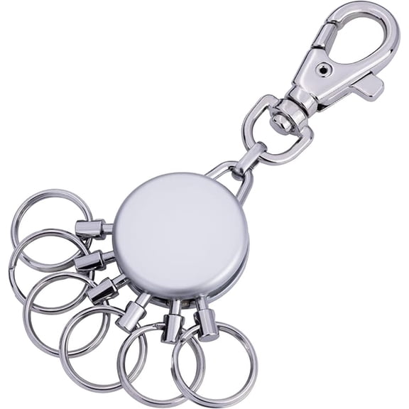 Troika Basic MT Quick Release Keychain- the ingenious key organizer-Mat Chrome