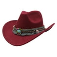 thumbnail image 1 of Sombrero de vaquero clásico Minnieouse para niños y niñas color Vino rojo, 1 of 6