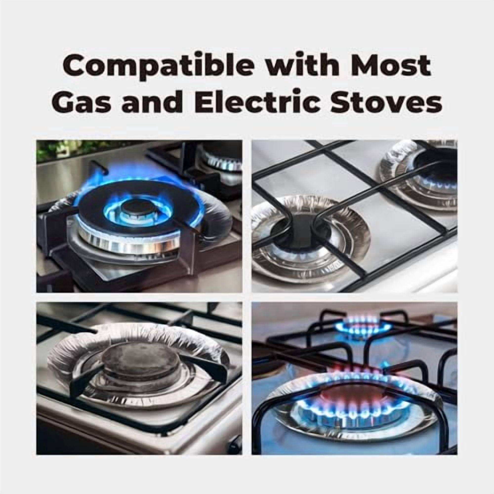 FMP Brands [75 Pack] Aluminum Foil Stove Burner Covers 7.5 Inch - Disposable Round Liner for Kitchen Stovetop, Electric Stoves Bib Liners, Cooktop Replacement Guard, and Gas Range Protectors