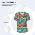thumbnail image 3 of Hirioo Hawaii Palms for Men's Baseball T-shirt Shirts Short Sleeve Casual Summer Button Stretch T Shirts,Size S-4XL-4X-Large, 3 of 7
