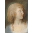 thumbnail image 2 of Jens Juel 14x18 Gold Ornate Wood Frame and Double Matted Museum Art Print Titled - Portrait of Anna Barbara Damkier, Three -Quarter Profile Against the Left (1788), 2 of 4