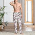 thumbnail image 6 of Lsque Rose Flowers Print Men's Pajama Pants, Lounge Pant - Comfortable Home Wear,Elastic Waistband, Stylish Design-XX-Large, 6 of 9