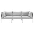 thumbnail image 5 of Modway Harmony Sunbrella® Basket Weave Outdoor Patio Aluminum Sofa in Taupe Gray, 5 of 8