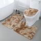 thumbnail image 1 of Nvzi 1 alfombrilla antideslizante para inodoro, juego de tres piezas para inodoro, alfombrilla de baño absorbente, limpia y reutilizable para ducha (caqui)., 1 of 5