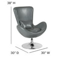 thumbnail image 5 of Flash Furniture Egg Series Gray LeatherSoft Side Reception Chair, 5 of 11