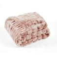 thumbnail image 6 of Nanshing Allea Plush Throw Blanket, Blush, 50" x 60", 6 of 7
