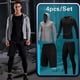 thumbnail image 3 of Conjunto deportivo para correr para hombre, ropa deportiva ajustada, gimnasio, Fitness, ropa deportiva, traje de entrenamiento al aire libre, chándal de compresión, ropa negra, 3 of 5