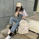 thumbnail image 3 of Mochila escolar BTOOP de pana beige con estampado floral para niñas adolescentes, 3 of 8
