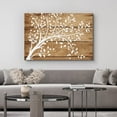 thumbnail image 4 of wall26 Canvas Print Wall Art White Tree &amp; Leaf Imprint on Wood Panels Nature Floral Illustrations Modern Art Rustic Scenic Relax/Calm Multicolor for Living Room, Bedroom, Office - 32"x48&quo, 4 of 7