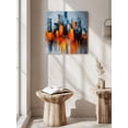 thumbnail image 5 of Wall Art Prints, Blue Burnt Orange Framed Canvas Prints for Bedroom Living Room Bathroom Office, Modern Oil Painting Geometric Abstract Gallery Wrap Wall Art Poster for Gifts Home Decor 8"x8", 5 of 9
